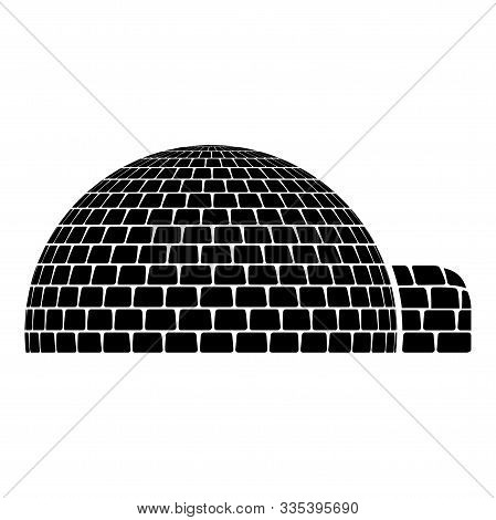 Igloo Dwelling With Icy Cubes Blocks Place When Live Inuits And Eskimos Arctic Home Dome Shape Icon 
