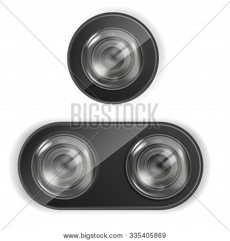 Realistic Lens Camera. Smartphone Lens Camera. Vector.