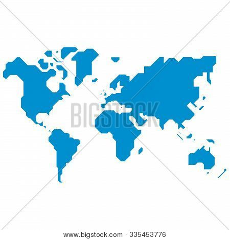 Best Popular World Map Outline Graphic Sketch Style, Background Vector Of Asia Europe North South Am