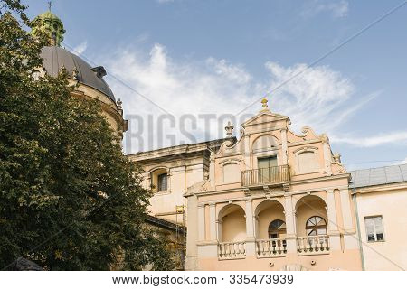 Lviv, Ukraine. October 2019. The Central Building Of The Lviv Royal Arsenal