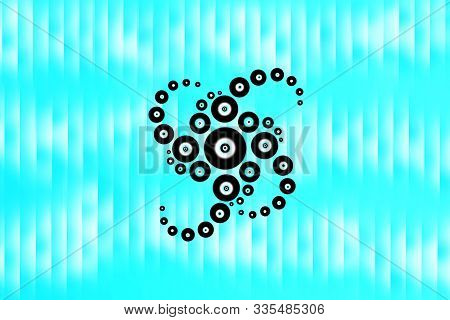 Geometric Abstraction Circles Of Different Shapes On The Background Of Waves, Hallucination Dmt  Psy
