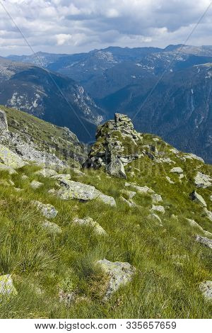 Landscape From Hiking Trail From Kupen Peaks To Orlovets Peak, Rila Mountain, Bulgaria