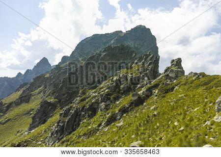 Landscape From Hiking Trail From Kupen Peaks To Orlovets Peak, Rila Mountain, Bulgaria