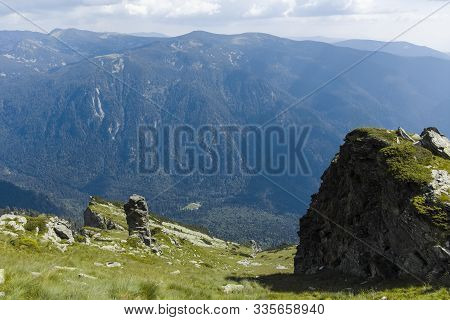 Landscape From Hiking Trail From Kupen Peaks To Orlovets Peak, Rila Mountain, Bulgaria