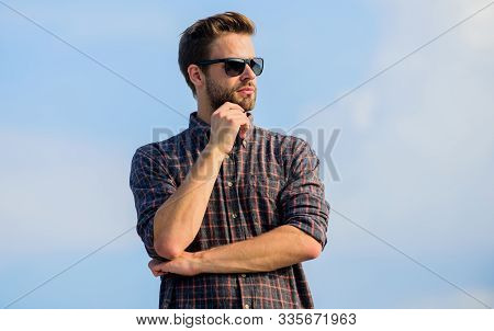 Barbershop Service. Men Beauty And Sexuality. Real Men. Male Fashion Style. Looking Very Trendy. Bus
