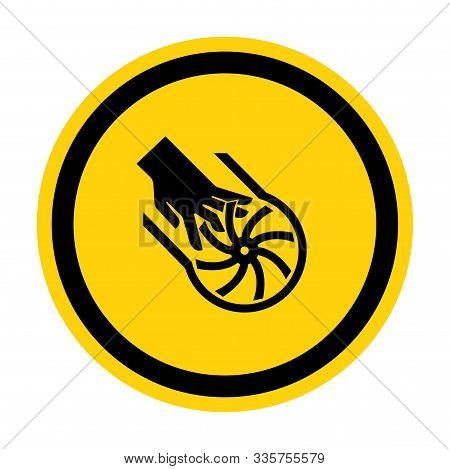 Cutting Of Fingers Impeller Blade Symbol Sign Isolate On White Background,vector Illustration Eps.10