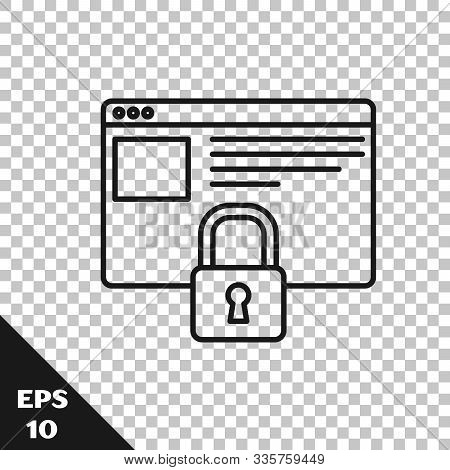 Black Line Secure Vector Photo Free Trial Bigstock