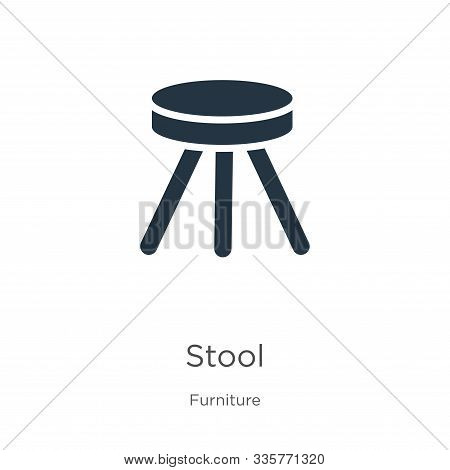 Stool Icon Vector. Trendy Flat Stool Icon From Furniture Collection Isolated On White Background. Ve