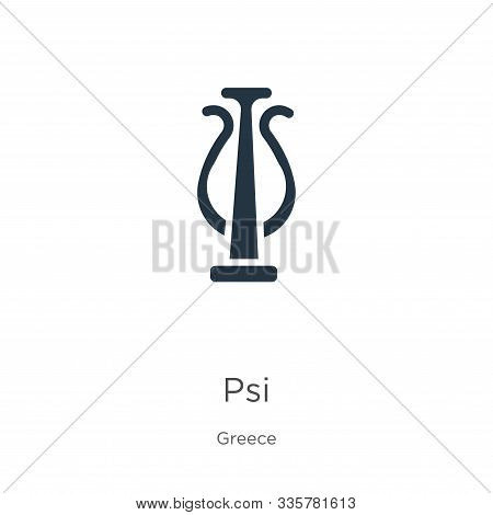 Psi Icon Vector. Trendy Flat Psi Icon From Greece Collection Isolated On White Background. Vector Il