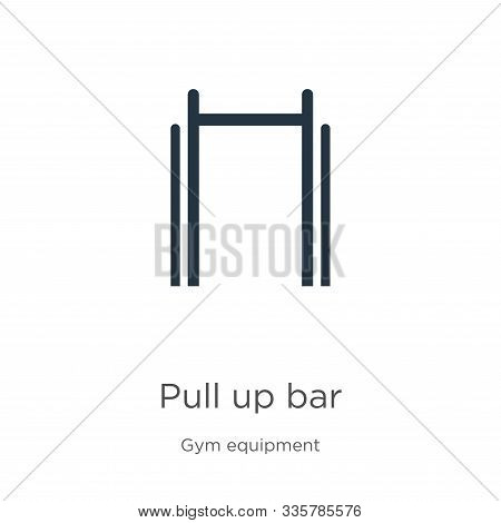 Pull Up Bar Icon Vector. Trendy Flat Pull Up Bar Icon From Gym Equipment Collection Isolated On Whit