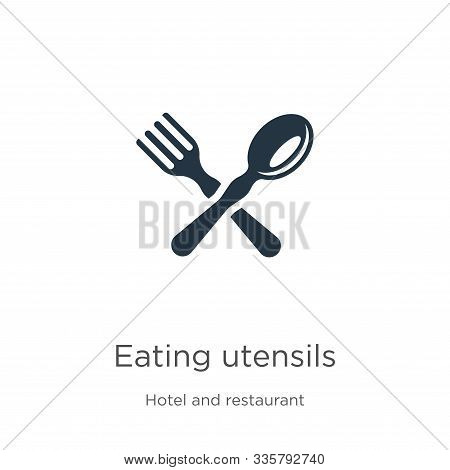 Eating Utensils Icon Vector. Trendy Flat Eating Utensils Icon From Hotel And Restaurant Collection I