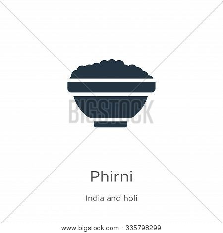 Phirni Icon Vector. Trendy Flat Phirni Icon From India And Holi Collection Isolated On White Backgro