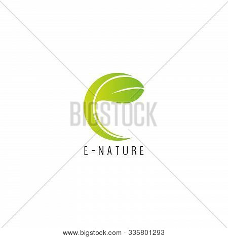 Eco Logo Design. Letter E Vector. Simple And Modern