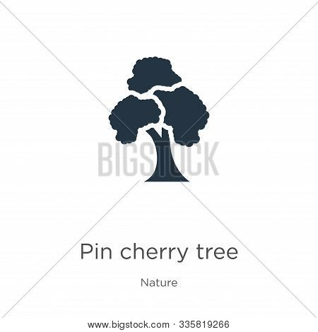 Pin Cherry Tree Icon Vector. Trendy Flat Pin Cherry Tree Icon From Nature Collection Isolated On Whi