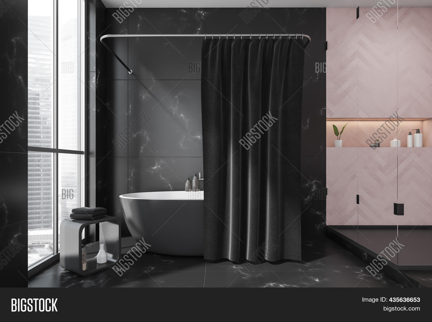 Pink Black Bathroom Image & Photo (Free Trial) Bigstock