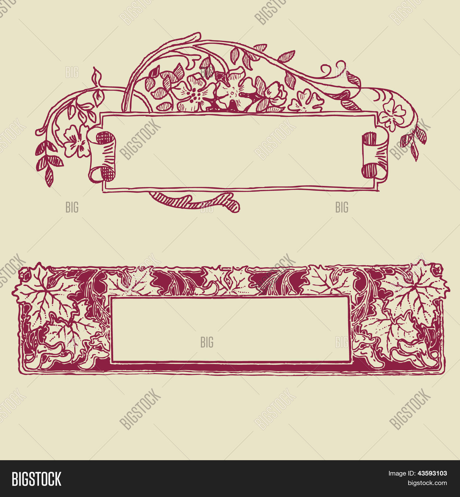 Vector y foto Viñetas Vintage (prueba gratis) | Bigstock