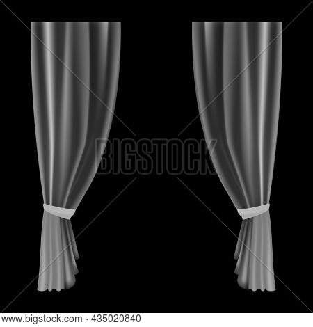 Curtains Transparent. Waves Bobbinet Curtain For Window Decoration. Realistic Flowing Lightweight Dr
