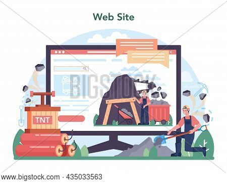 Coal Industry Online Service Or Platform. Mineral And Natural