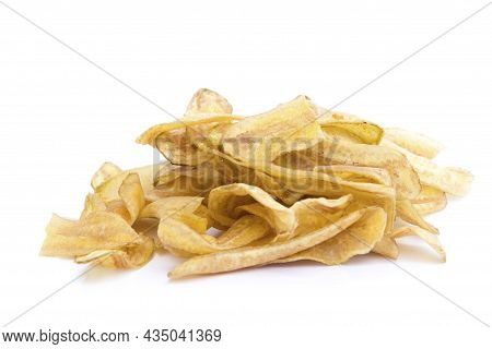 Dried Banana Chips Fried In Coconut Oil.