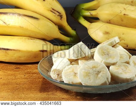 Dried Banana Chips Fried In Coconut Oil.