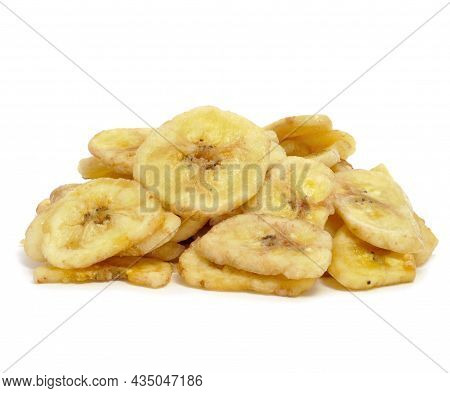 Crispy And Dried Banana Chips Fried In Oil.
