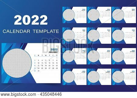 Desktop Calendar For 2022, Clean Calendar Design For 2022, Professional Desktop Calendar Design, The