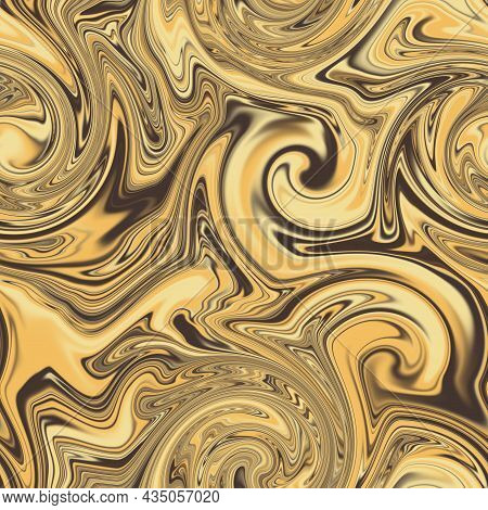 Seamless Twirly Swirly Abstract Liquid Marble Surface Pattern Design For Print