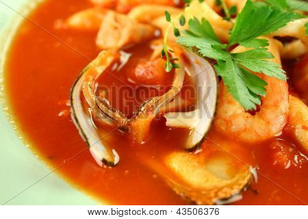 Middelhavet Seafood suppe