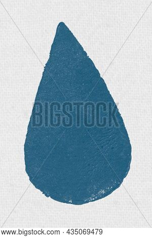 Water drop stamped on white fabric