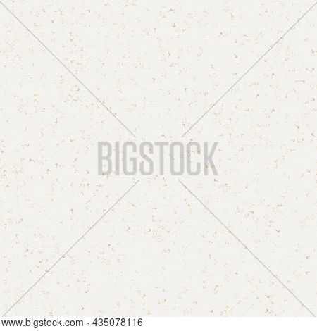 Handmade White Gold Metallic Rice Sprinkles Paper Texture. Seamless Washi Sheet Background. Sparkle 