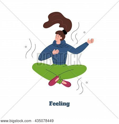 Feeling Person Of Mbti Types Or Models System, Flat Vector Illustration Isolated.