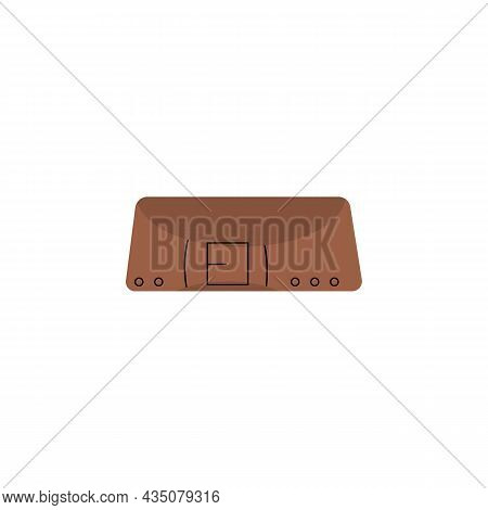 Leather High Wide Belt Or Safety Waistband, Flat Vector Illustration Isolated.