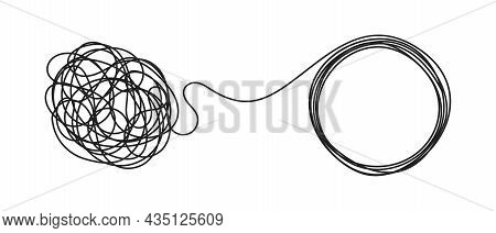 Chaos And Order Business Concept Flat Style Design Vector Illustration Isolated On White Background.