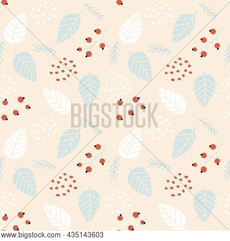 Seamless Pattern With Christmas And New Year's Elements. Vector Background