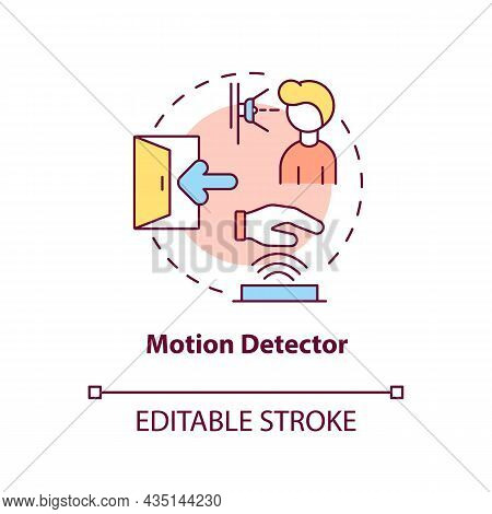 Motion Detector Concept Icon. Security System Device Abstract Idea Thin Line Illustration. Motion Se
