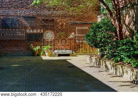 New Orleans, La - September 25: Herman-grima House Courtyard In The French Quarter On September 25, 