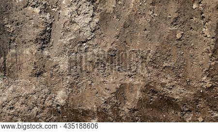 Corrugated Metal Sheet Texture Background. Texture Of Brown Metal Profiled Sheet Fence Decking. Faci