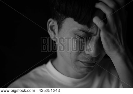Image Of A Man Who Sheds Tears