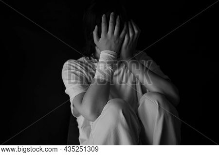 Image Of A Woman Who Is Sad