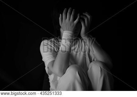 Image Of A Woman Who Is Sad