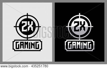 Initial Abstract 2x Gaming Logo Design Vector Template.