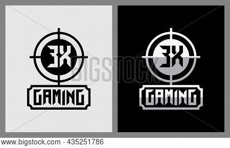 Initial Abstract 3x Gaming Logo Design Vector Template.