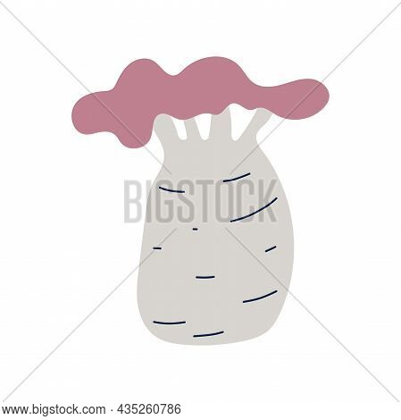 Baobab Tree Silhouette. Stylezed Hand Drawn Icon