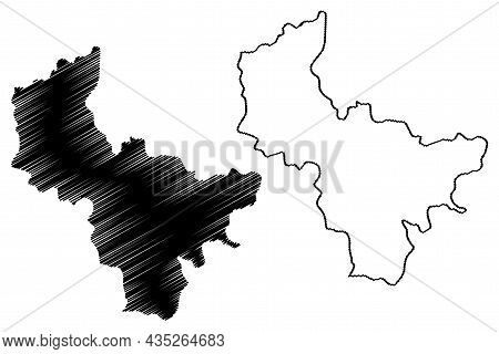Jind District (haryana State, Republic Of India) Map Vector Illustration, Scribble Sketch Jind Map