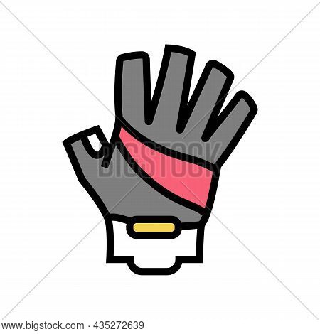 Gloves Cyclist Accessory Color Icon Vector. Gloves Cyclist Accessory Sign. Isolated Symbol Illustrat