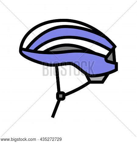 Helmet Protect For Cyclist Color Icon Vector. Helmet Protect For Cyclist Sign. Isolated Symbol Illus
