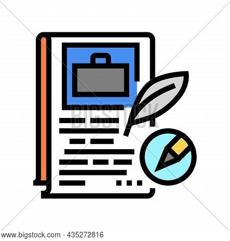Storytelling Writing Color Icon Vector. Storytelling Writing Sign. Isolated Symbol Illustration