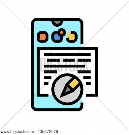 Social Media Copywriting Color Icon Vector. Social Media Copywriting Sign. Isolated Symbol Illustrat