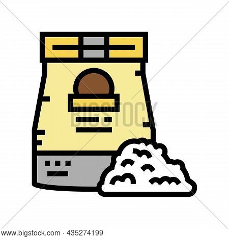 Durum Flour Bag Color Icon Vector. Durum Flour Bag Sign. Isolated Symbol Illustration