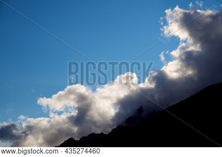 Sunset in the Pyrenees, Panticosa, Tena Valley in Huesca province, Aragon in Spain.